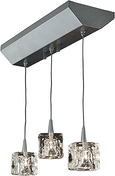 Amazon | キューブ ハロゲン ペンダントライト3灯 クリア(CC-4825